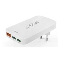 Hama Platte Oplader GaN Universele USB-C Notebook Netadapter PD 5-20V/65W Wit - thumbnail