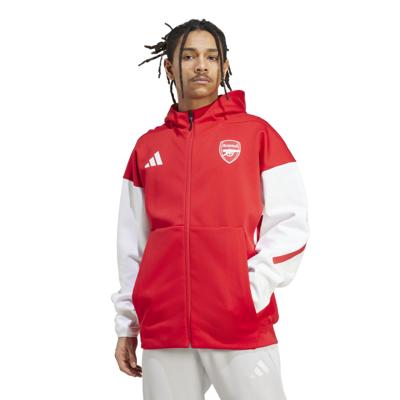 adidas Arsenal Anthem Trainingsjack 2025-2026 Rood Wit