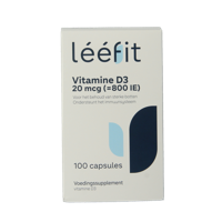 Leefit Vitamine D3 20mcg 100 Softgels - thumbnail