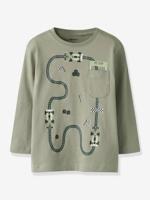 T-shirt voor jongens met borstzak NAME IT zandbeige - thumbnail