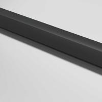 VidaXL Binnendeur smal 93x201,5 cm gehard glas en aluminium zwart - thumbnail