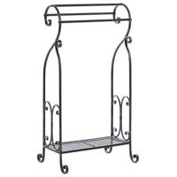 Beliani - LINARES - Handdoekrek - Zwart - IJzer - thumbnail