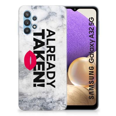 Samsung Galaxy A32 5G | Siliconen hoesje | met naam Already Taken White