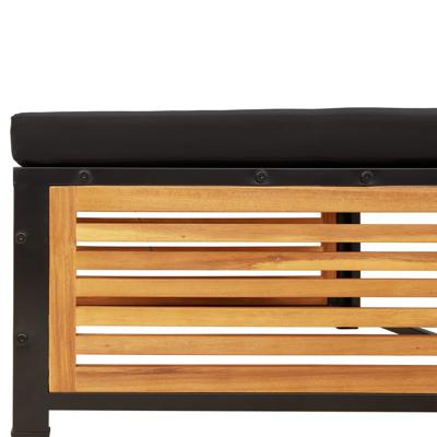 4-delige Loungeset met kussens massief acaciahout