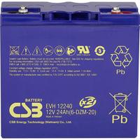 CSB Battery EVH 12240 Loodaccu 12 V 24 Ah Loodvlies (AGM) (b x h x d) 181 x 170 x 76 mm M5-schroefaansluiting Cyclusbestendig, Onderhoudsvrij, Geringe - thumbnail