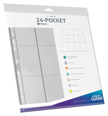 Ultimate Guard 24-Pocket QuadRow Pages Side-Loading (10) - Transparent