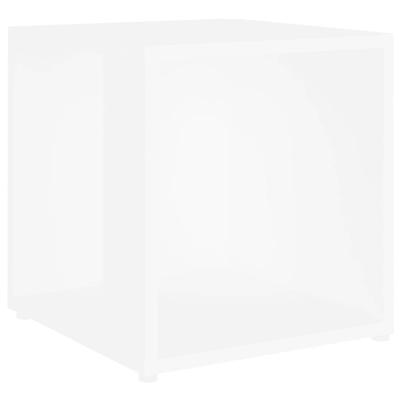 Bijzettafel 33x33x34,5 cm bewerkt hout wit