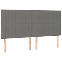 Bedframe zonder matras stof donkergrijs 200x200 cm - thumbnail