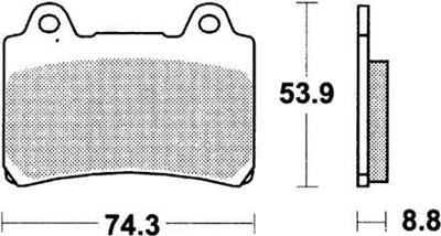 TRW remblokken "mcb 584 brake pad mcb 584 sv sintered metal