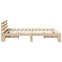 Bedframe met hoofdeinde Naturel 120 x 200 cm Massief grenenhout - thumbnail