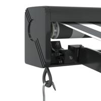 Luifel uittrekbaar 3,5x2,5 m stof en aluminium antraciet en wit - thumbnail