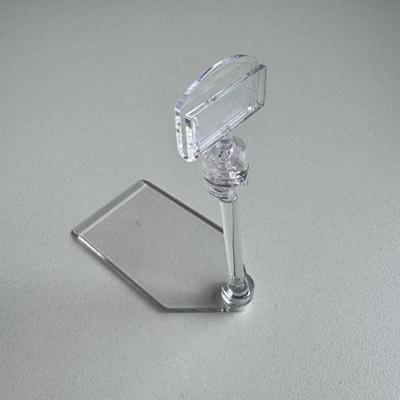 Pop-clip kaarthouder met voet hoog 50mm