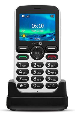 Doro - 5860 – telefoon 4G, ontgrendeld, voor senioren – digitale sprechtknoppen – camera – ondersteuningsknop – incl. oplader – zwart