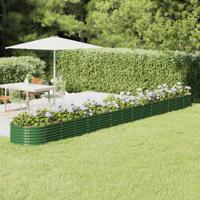 VidaXL Plantenbak 620x80x36 cm gegalvaniseerd staal groen - thumbnail