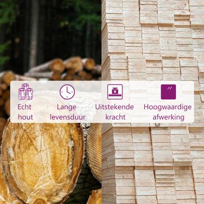 Hoofdbord 186x4x100 cm massief grenenhout grijs