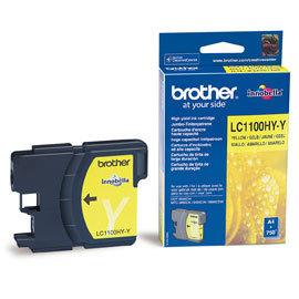 Brother inktcartridge, 750 pagina's, OEM LC-1100HYY, geel