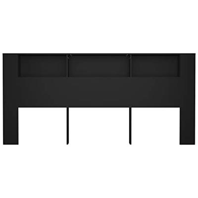 Hoofdbordkast 220x18,5x104,5 cm zwart - thumbnail