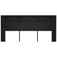 Hoofdbordkast 220x18,5x104,5 cm zwart - thumbnail