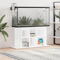 VidaXL Aquariumstandaard 120x40x60 cm bewerkt hout hoogglans wit - thumbnail