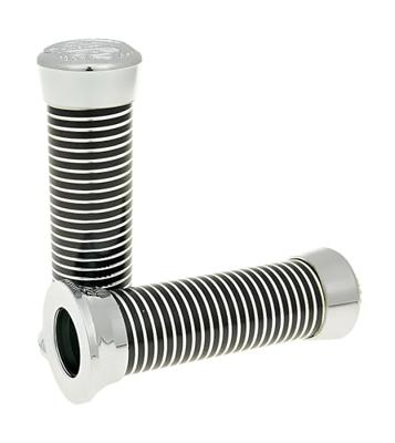 Vicma rubber handvat rubber grip chrome with black rings