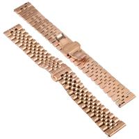 By Qubix - Stalen band - Rosé goud - Compatible met Garmin Approach S12 / S40 / S42 - Compatible Garmin bandje - Bandbreedte: 20mm - thumbnail