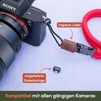 C-Rope Claw Camera wrist strap Bright Red, 30cm Paracord - thumbnail