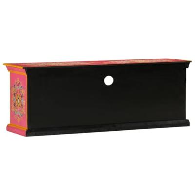 Tv-meubel 110x30x40 cm massief mangohout roze