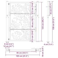 Poort met golfontwerp 105x130 cm weervast staal - thumbnail