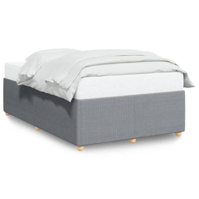 Bedframe zonder matras stof lichtgrijs 140x190 cm