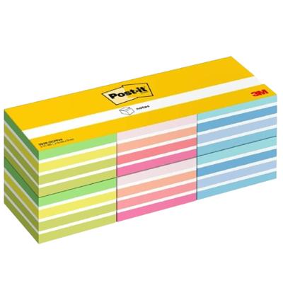 Post-it Notes kubus, 450 vel, ft 76 x 76 mm, promopak van 6 kubussen in geassorteerde kleuren