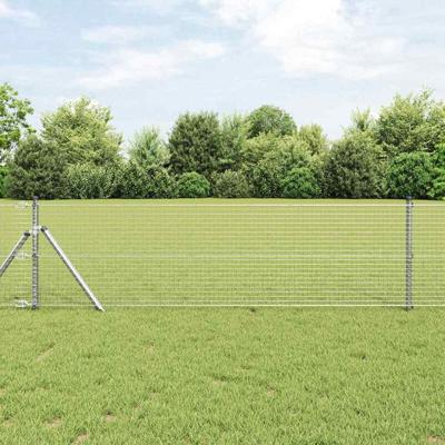 VidaXL Afrasteringspaal zilver 10 x 0,6 m (25 x 25 mm gaas) staal