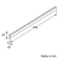 Siemens LZ49850 greeplijst rvs/zwart 90 cm - thumbnail