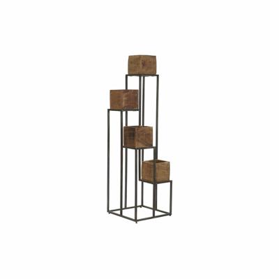 Grondlegger DKD Home Decor Bruin Zwart Multicolour Hout Metaal Modern 40 x 40 x 120 cm 40 x 40 x 138 cm
