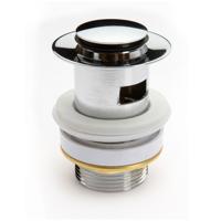 Afvoerplug Schutte met Overloop Messing RVS - thumbnail