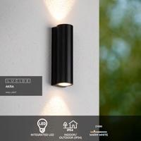 Lucide AKRA - Wandlamp Binnen/Buiten - LED - 2x6,5W 2700K - IP54 - Zwart - thumbnail