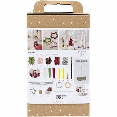 Creativ Company Hobbyset tafeldecoratie, engelen, kerstbomen, sterren, diverse kleuren, 1 doos Creativ Company Hobbyset tafeldecoratie, engelen, kerstbomen, sterren, diverse kleuren, 1 doos