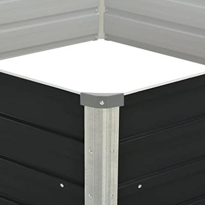 Plantenbak verhoogd 129x129x45cm gegalvaniseerd staal antraciet