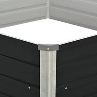 Plantenbak verhoogd 129x129x45cm gegalvaniseerd staal antraciet - thumbnail