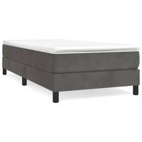 Boxspring met matras fluweel donkergrijs 100x200 cm - thumbnail
