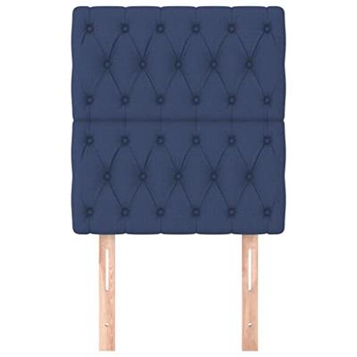 Hoofdborden 2 st 80x7x78/88 cm stof blauw