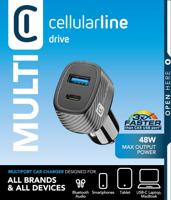 Cellularline Autolader 48 W USB-A, USB-C USB PD Zwart Auto Snellader, USB Power Delivery (USB-PD) - thumbnail
