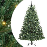 VidaXL Kunstmatige inklapbare kerstboom groen 240 cm pvc en metaal - thumbnail