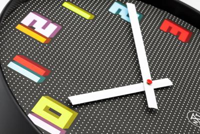 Wandklok 35 cm - Stil - Zwart/Multikleur - ABS - nXt 'Game'