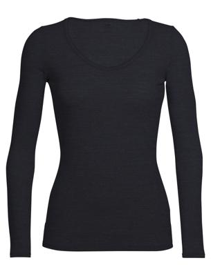Icebreaker Siren LS Sweetheart Thermoshirt Dames Black S