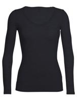 Icebreaker Siren LS Sweetheart Thermoshirt Dames Black S - thumbnail