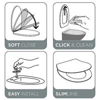 Toiletbril Tiger Veiros Met Deksel Thermoplast Wit - thumbnail