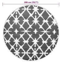 VidaXL Buitenkleed arakil ø200 cm polypropeen blauw en wit - thumbnail