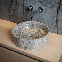 Waskom Loutro Louise T Rond 40x40x12 cm Marmer Taupe Loutro - thumbnail