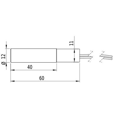 Laserfuchs Lasermodule Punt Groen 1 mW LFD532-1-3(12x60)-001