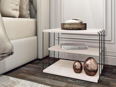 Bijzettafel LEBRON 50 cm wit Bijzettafel LEBRON 50 cm wit